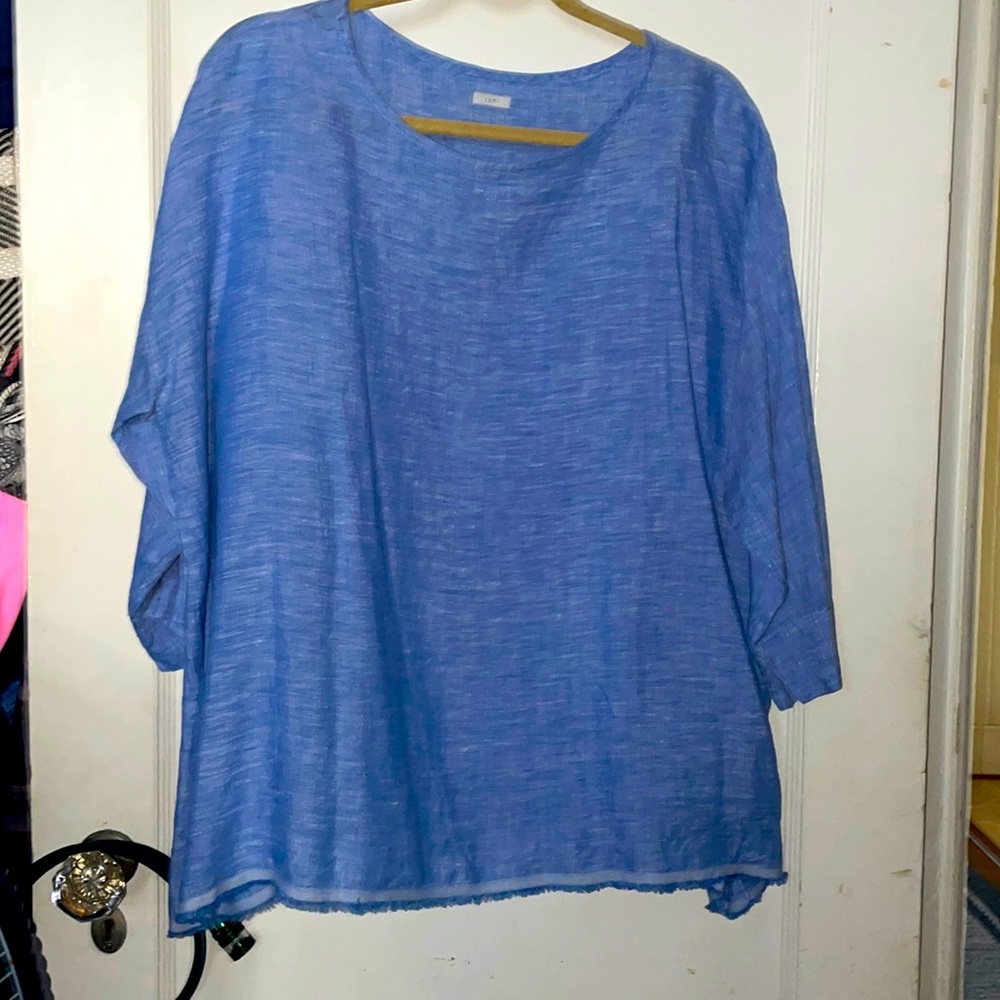 Beautiful blue linen blouse!